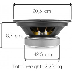 ALTAVOZ WOOFER 8" POLIPROPILENO FENTON