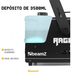 MÁQUINA DE HUMO RGBA BEAMZ RAGE 1800W