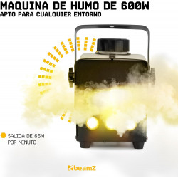 MÁQUINA DE HUMO BEAMZ RAGE 600W LED