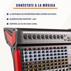 MESA MEZCLAS 12 CANALES POWER DYNAMICS